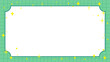 © yyyumiii - Cute Ticket Frame with Sparkles, Grid Background