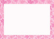 © leavector - Abstract pink floral batik border background on isolated white background. Vector illustration.