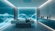 © PromptWorksStudio - Modern futuristic spa treatment room interior