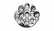 © Baskara - Diverse group of people faces.