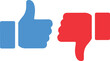 © THANKYOU - Thumb up and thumb down social media like dislike icons for website feedback