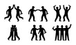 © santa - Teamwork Icons, Collaboration Silhouettes, Partnership Graphics, Success Celebration, Unity Symbols, Business Teamwork Vector Set
