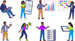 © Utpal - Digital business and technology professions character set featuring software developers marketers data analysts and creative designers