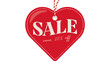 © zubaida - Valentine's sale heart tag isolated on transparent background