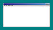 © marruu - Retro window interface with blank text editor area. Vintage operating system design with menu bar. Classic computer desktop application frame for digital software development concept.