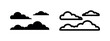 © liubomir118809 - Weather Clouds Icon Set - Simple Sky Elements in Silhouette and Line Art
