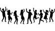 © Nusaimah - Happy People Dancing Silhouette Collection Isolated Background Music Party