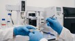 © Valentina Sorokina - Laboratory testing of microplastic contamination in sports nutrition samples. Scientific research supporting product safety and healthier athletic performance.