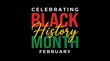 © Mom Studio - Celebration Banner Displaying Black History Month Text on Dark Background