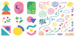 © GraphixEra - Set of colorful hand drawn abstract geometric shapes and doodle elements for creative design and decoration