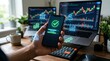 © hanif - Fintech mobile banking app for investment, stock market trading, and secure digital payments.