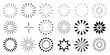 © Sanjit - collection of sunburst rays sparkles and explosions vector illustration pattern design graphic art icon symbol burst radiant starburst explosion effect decoration