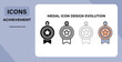 © Ready Bundel - Collection of diverse medal icon designs illustrating achievement award recognition and success evolution vector illustration