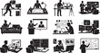 © MDAbdus - Modern Office Workplace Solid Icon Collection