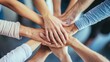© PNG House - Group Of Hands Stacked Together In Teamwork Unity Gesture With Casual Clothing cooperation