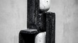 © Petong - Minimalist stone and metal art sculpture.
