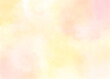 © sakumon - 水彩風の黄色とピンクの背景イラスト 淡い暖色グラデーション