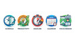 © Eko - A colorful illustration of schedule icons and productivity tools on a white background with a focus on deadline and calendar.