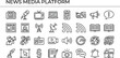 © RUKSANA - News media platform icons collection for journalism broadcast publishing article editorial and digital communication interface design