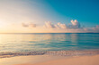 © icemanphotos - Tranquil sea sunset beach, pastel sky, soft clouds, calm ocean horizon coast. Dreamy summer seascape, peaceful meditation background. Relaxing coastal evening wallpaper, serene nature scene shore