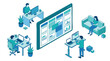 © hazis - Remote Team Members Collaborating Virtually on a Digital Project Management Board Across Diverse Work Environments