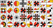 © MdAmzad - Abstract geometric avant garde seamless grid pattern with industrial spanner wrench mechanics icon tilesAbstract geometric avant garde seamless grid pattern with industrial spanner wrench