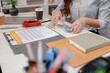 © PHOTO4U - Car purchase transaction with payment, contract signing, key handover, and customer agreement in a modern dealership office, representing automotive sales, business finance, and professional service.