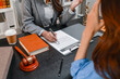 © PHOTO4U - Professional legal consultation between a lawyer and client discussing contracts, legal rights, case strategy, and document review in modern law office, representing justice, trust, and legal services