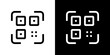 © PixN - QR code icon, fake QR code reader symbol, minimal style template for app, website, sticker, mockup. Vector and transparent PNG