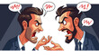 © Men - Angry businessmen arguing, conflict, disagreement, shouting, stress