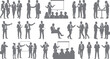 © Slynsmaker - Business People Silhouettes Vector Set