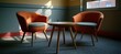 © spyrakot - Counseling room with two empty chairs angled toward each other and blank paper on table