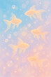 © Maare - 幻想的な金魚と光の粒が漂う夢見るような水中背景