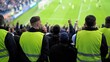 © GOLVR - Security Guards Watching a Professional Soccer Match in a Stadium