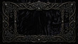 © Md Riaj - Dark Ornate Frame with Skulls and Roses on Black Velvet Background
