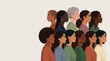 © Sumaiya - Diverse group of women profile portraits standing together with diversity profiles portraits feminine community equality inclusion together multiethnic multicultural togetherness