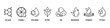 © travis - Vector line icon set of active skincare ingredient for cosmetic packaging design on white background, retinol, collagen, vitamin c