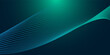 © mas - Digital technology speed connect blue green background, cyber nano information, abstract communication, innovation future tech data, internet network connection, Ai big data, line dot illustration
