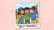 © ZASNA - Illustration Of Three Friends Posing Colorful Digital Art Style