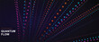 © MdHamidul - Dark purple quantum flow background with glowing data particle lines and abstract scientific technology network beams for corporate presentations