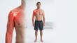 © Jayk - Man with highlighted nerves in shoulder and arm indicating pain or injury
