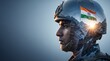 © Aamir - A double exposure portrait of an Indian soldier blended with Himalayan mountain landscape for Kargil Vijay Diwas fine art tribute