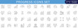 © Loosiniiii - Progress Growth Development Improvement Success Achievement Productivity Performance Business Strategy Career Management Line Icons Set Vector Illustration Editable Stroke