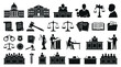 © caturmaulana - Collection of Legal and Justice System Icons and Symbols.