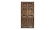 © Sapphire - Old wooden door with brass handle, weathered texture and rustic charm