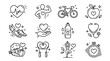 © alpin - Healthy lifestyle and fitness icons set.