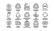 © Cali6ro - Sustainability icons showing renewable energy and recycling on white