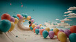 © Nur - Colorful underwater scene with coral reef and fish