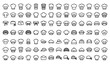 © MDNASIR - Modern Chef Hat and Culinary Outline Icons Professional Vector Set