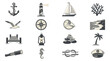 © ahmad - Coastal elements and maritime object icon set